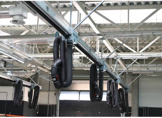 Szynowe odciągi spalin