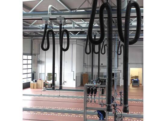 Szynowe odciągi spalin